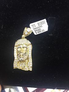 10k yellow gold Jesus pendant