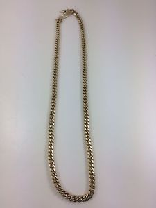 14KT CUBAN LINK SOLID GOLD CHAIN.