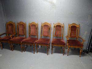 Beautiful Solid Wood Table with "Throne" style chairs