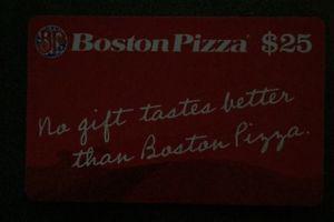 Boston Pizza gift card