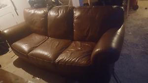 Brown Leather Couch!