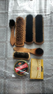 Brushes for polishing shoes 6 different brushes
