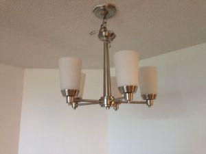 Chandelier and Track Lighting