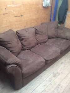 Chocolate micro fiber sofa