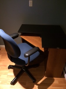 Corner Desk and Office Chair