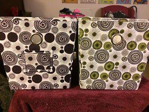 Decorative canvas bins