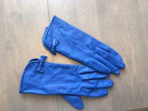 FS Electric Blue Kate Spade Leather Gloves