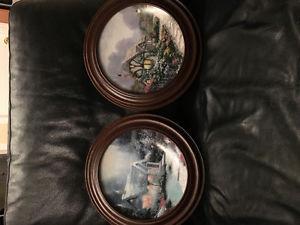 Framed Thomas Kincade plates
