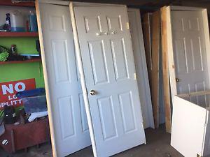 Interior doors with frames
