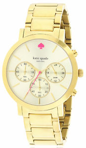 Kate Spade Gramercy Grand Chronograph Champagne Dial Gold