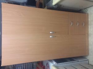 LARGE 2 DOOR 3 DRAW AND 3 SHELVES/WITH HANGER POLE