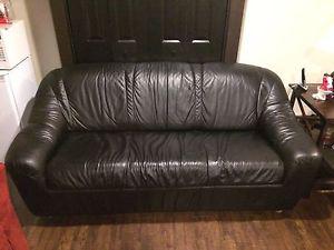 Leather sofabed