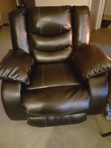 LeatherRecliner and Rocker Chair