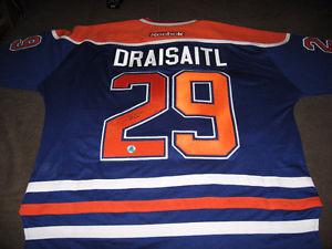 Leon Draisaitl Edmonton Oilers Autographed Hockey Blue