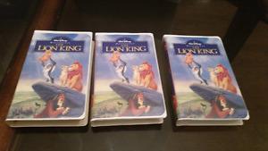 Lion king collectable vhs tapes