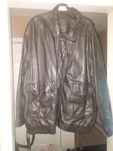 Men's genuine leather coat 3XT