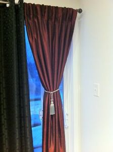 Pair of curtains red blackout panels