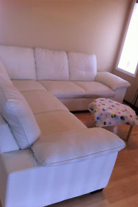 Pure Leather sofa - (only 2 months old)