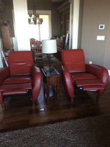 Red Leather Recliners