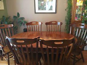 Solid wood 7 piece dining table