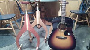 Solid wood guitar stands