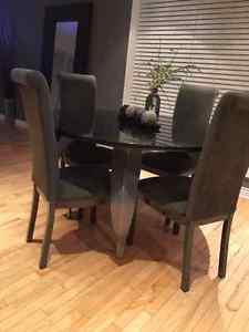 Table & 6 chairs - Granite top (Custom Designed)