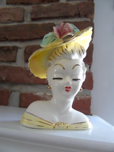 Vintage Lady head vase