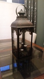Vintage look lantern, hanging tea lights
