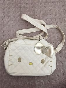 Wanted: White and Gold Hello Kitty Crossbody Bag