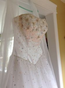 White Alyce Prom Dress.Size 8