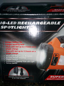 16 LED Rechargeable Spotlight - NEW, never used.