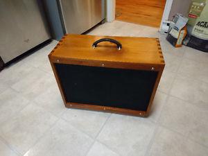 1x12 solid pine guitar cab with Sheffield speaker