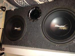 2 12in subs in custom box for sale