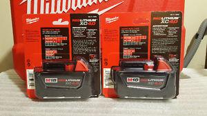 2X Milwaukee XC4 brand new batteries in original package
