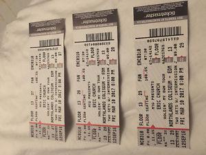 3 hard copy Eric Church tickets for sale. Price firm!