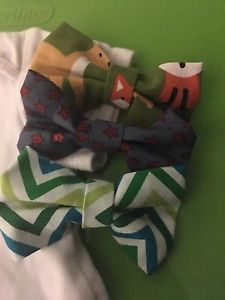 3/6 mth shirt with snap on bow ties