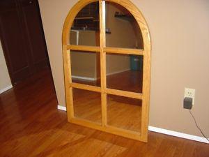 ARCHED WINDOW PANE WALL MIRROR