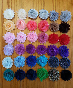 Baby Girl Shabby Flower Clips, NEW