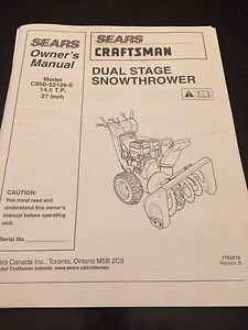 Craftsman 27" dual stage snow blower.