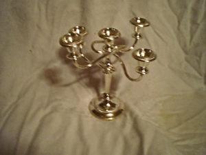 Curved Arm Silver-plated Candelabra
