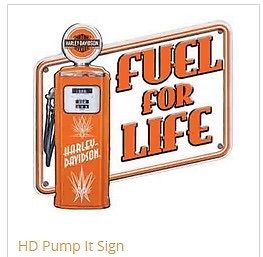 Harley Davidson "Fuel for Life" Tin Sign (New)