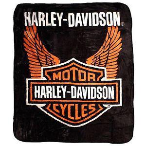 Harley Davidson Luxury Plush Blanket (New)