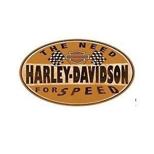 Harley Davidson "The Need For Speed" Tin Sign (New)