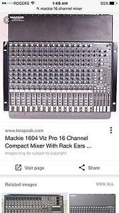 MACKIE pro VLZ 16 channel mixer & case!