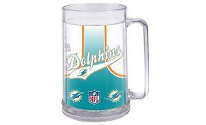 Miami Dolphins Double Wall Plastic Beer Mug (New)