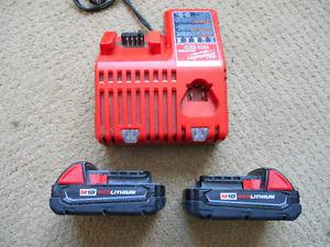 Milwaukee M18 Batteries & Charger
