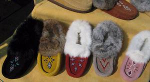 Native Design Moccasins and Slippers Leather