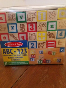 New Wooden Blocks ABC and 123 (Melissa & Doug)