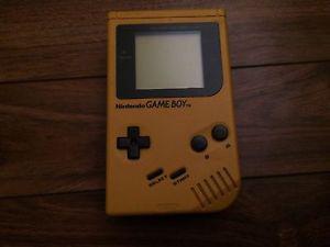 Original Yellow Gameboy with 6 Games and Case