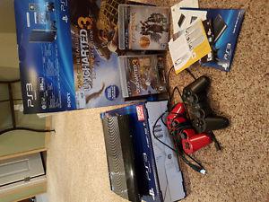 PS3 BRAND NEW with 2 controllers and 2 games